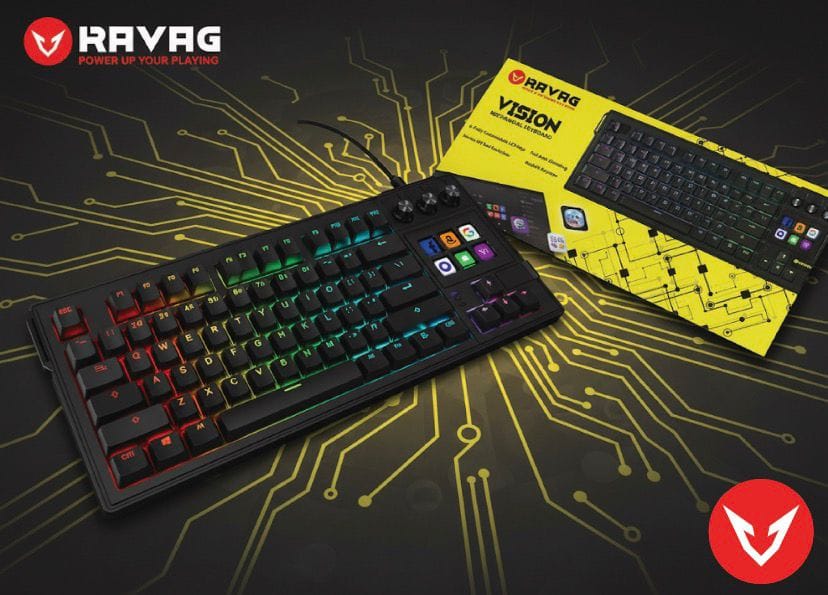 RAVAG Keyboard كيبورد ميكانيكي مع ستيم ديك