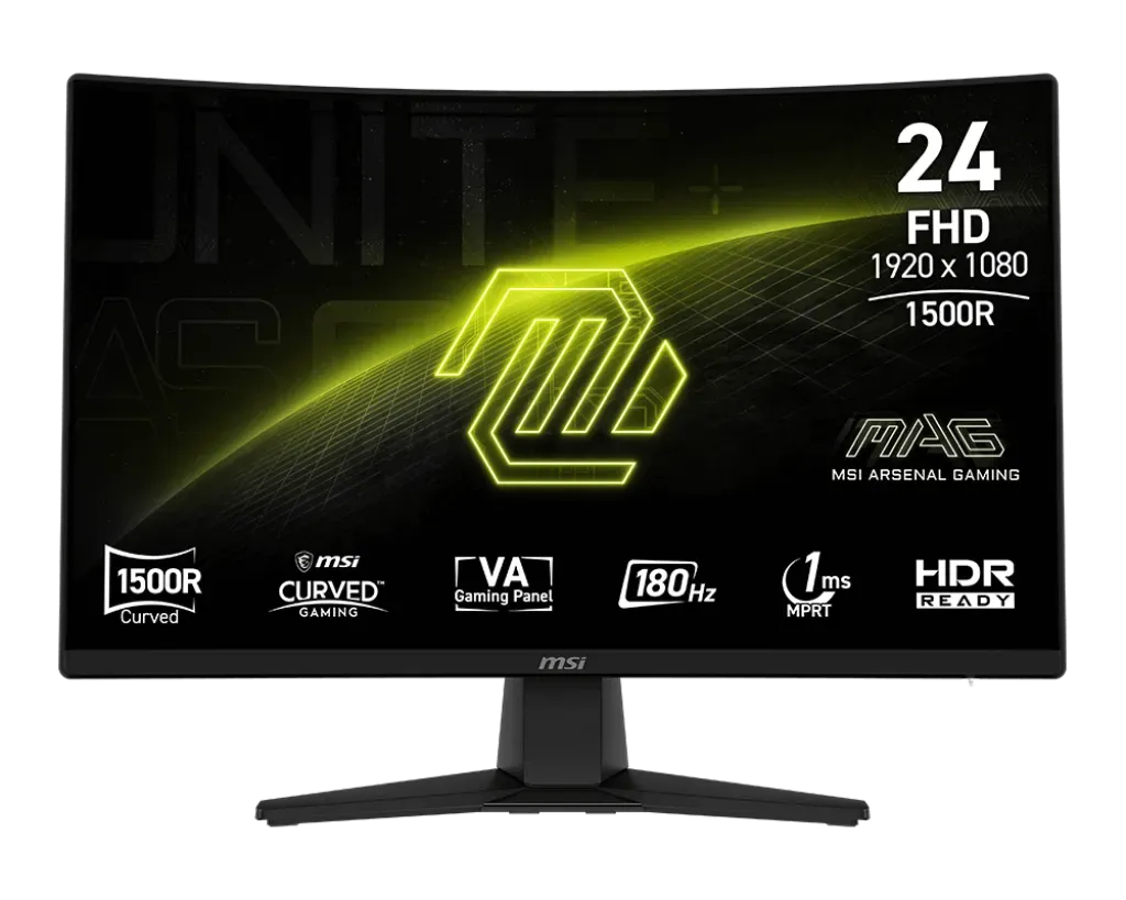شاشة منحنية MSI MAG 24-inch FHD Gaming Monitor 180Hz