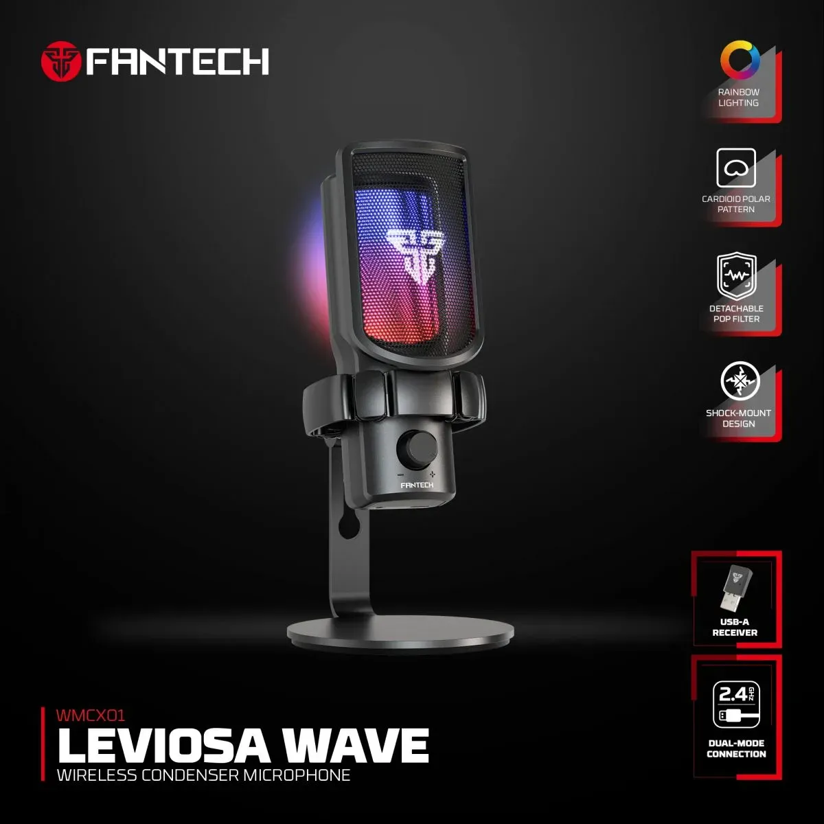 ميكروفون وايرلس احترافي Fantech wmcx01