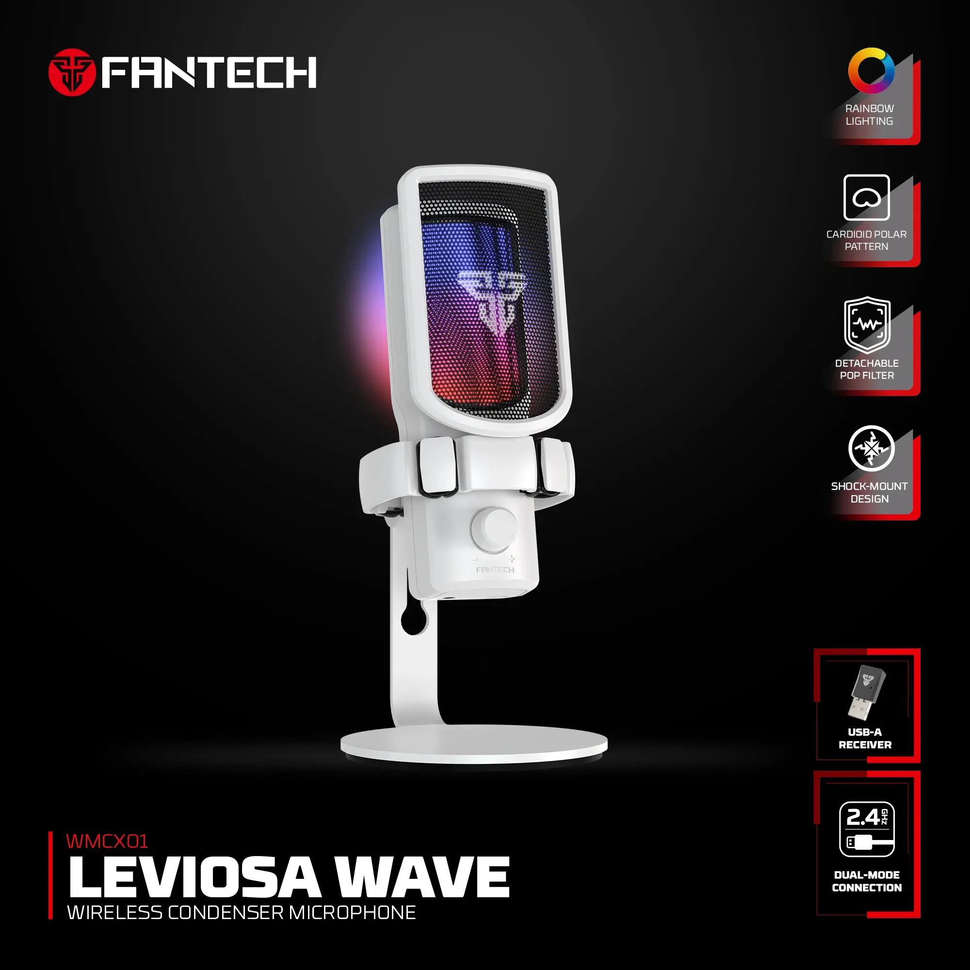 ميكروفون وايرلس احترافي Fantech wmcx01