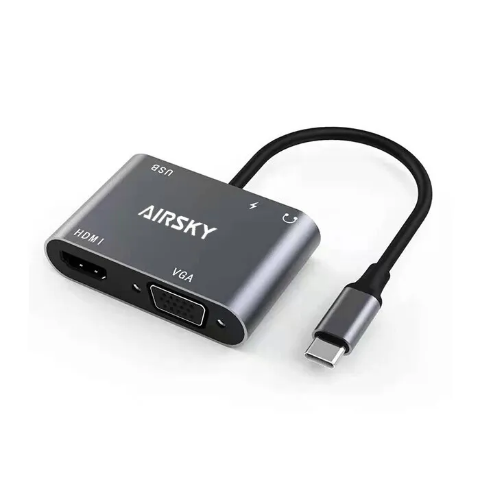 USB-C to HUB PD+ HDTV+ VGA+ USB+ AUDIO