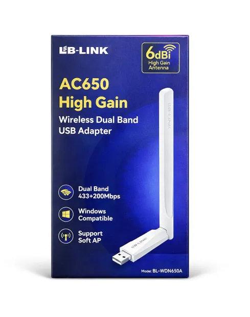 لاقط اشارة الوايرلس LB-LINK AC650 USB Adapter