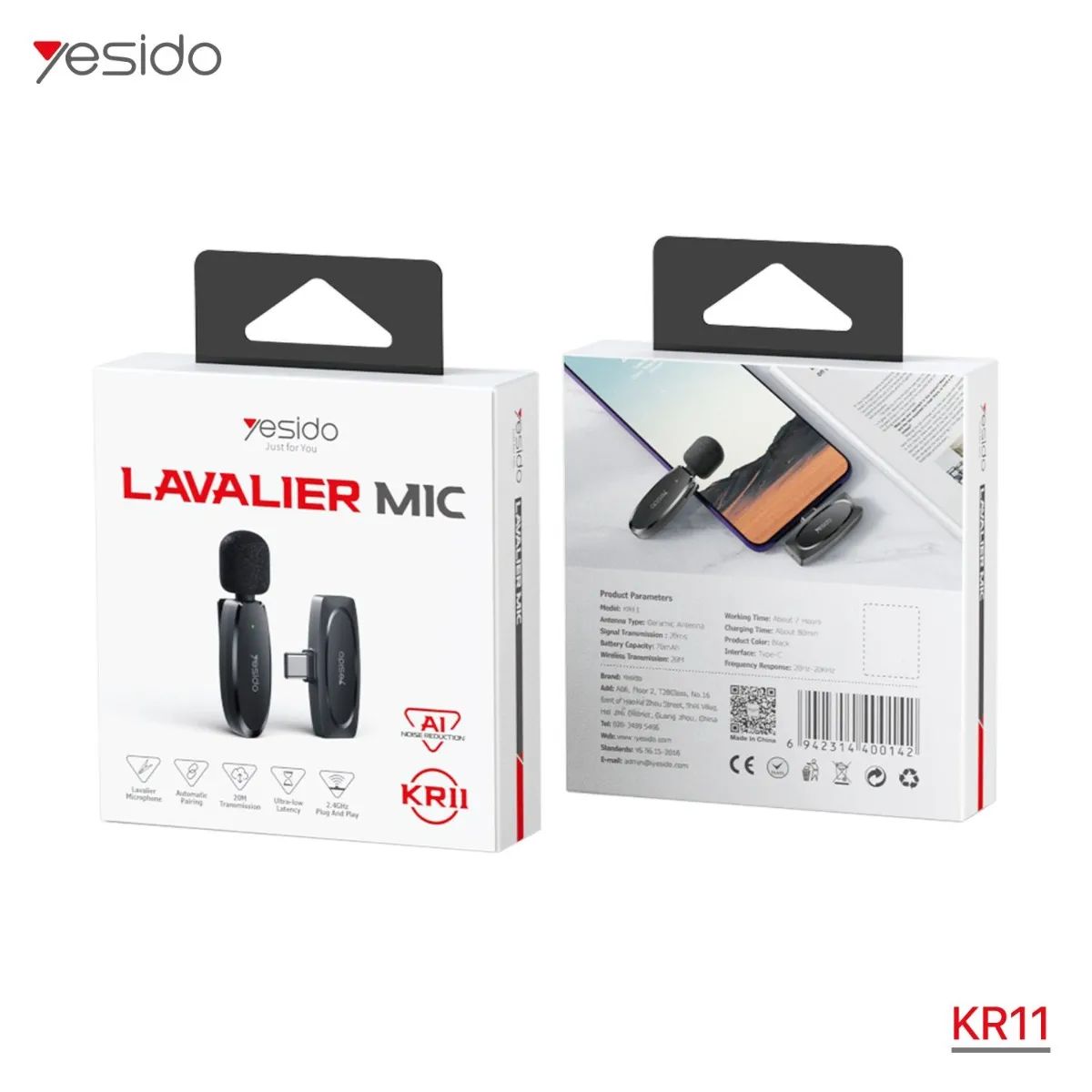 ميكروفون YESIDO Type-C لاسلكي