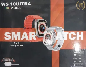 ساعة ذكية مع 8 أساور WS 10 ULTRA