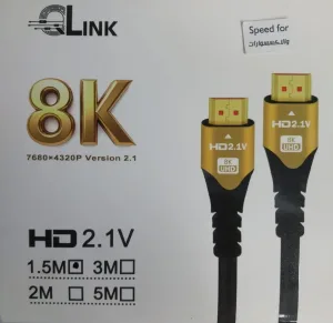 كيبل HDMI 8K QLINK 1.5m (HD 2.1)
