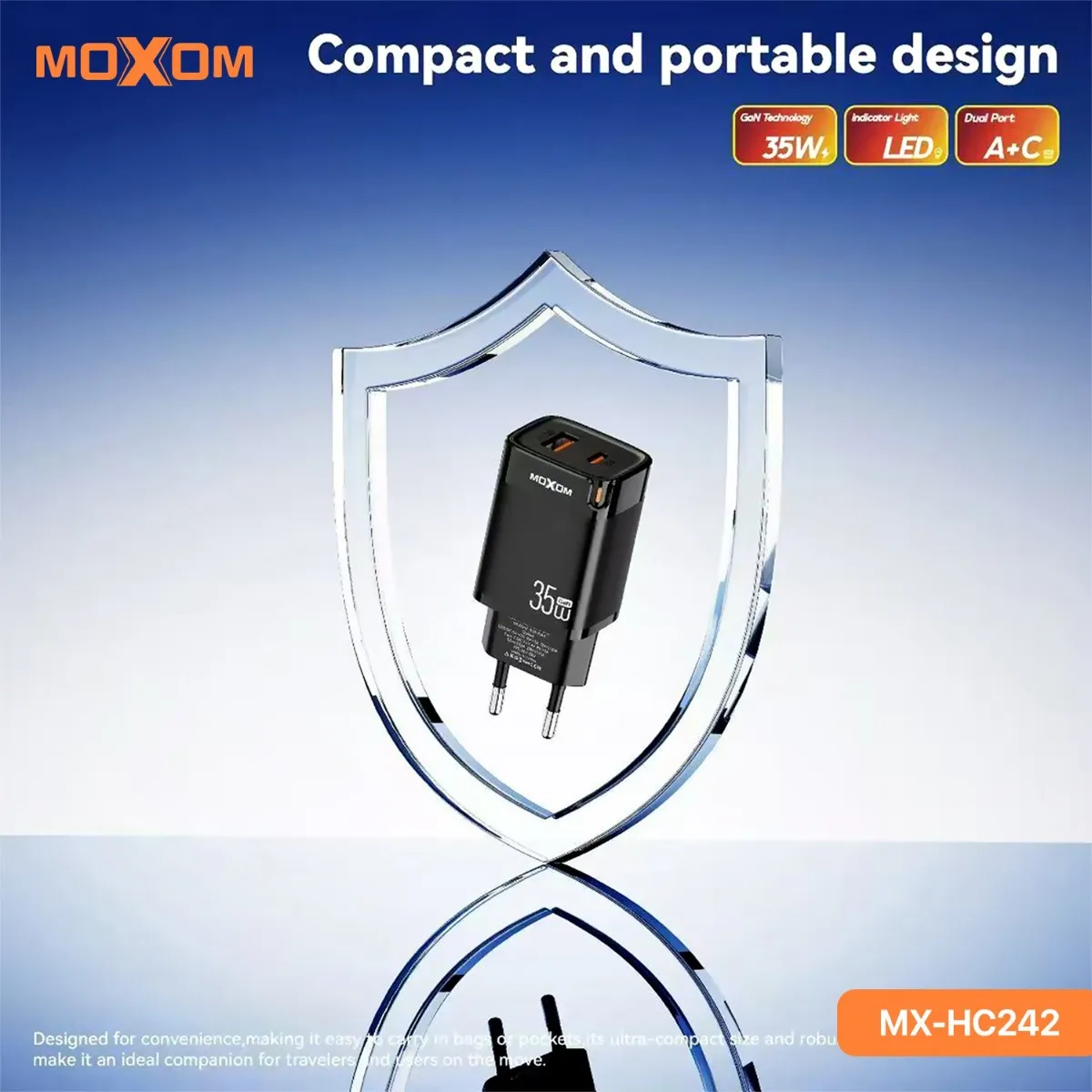 عظمة شاحن MOXOM MX-HC242 35W
