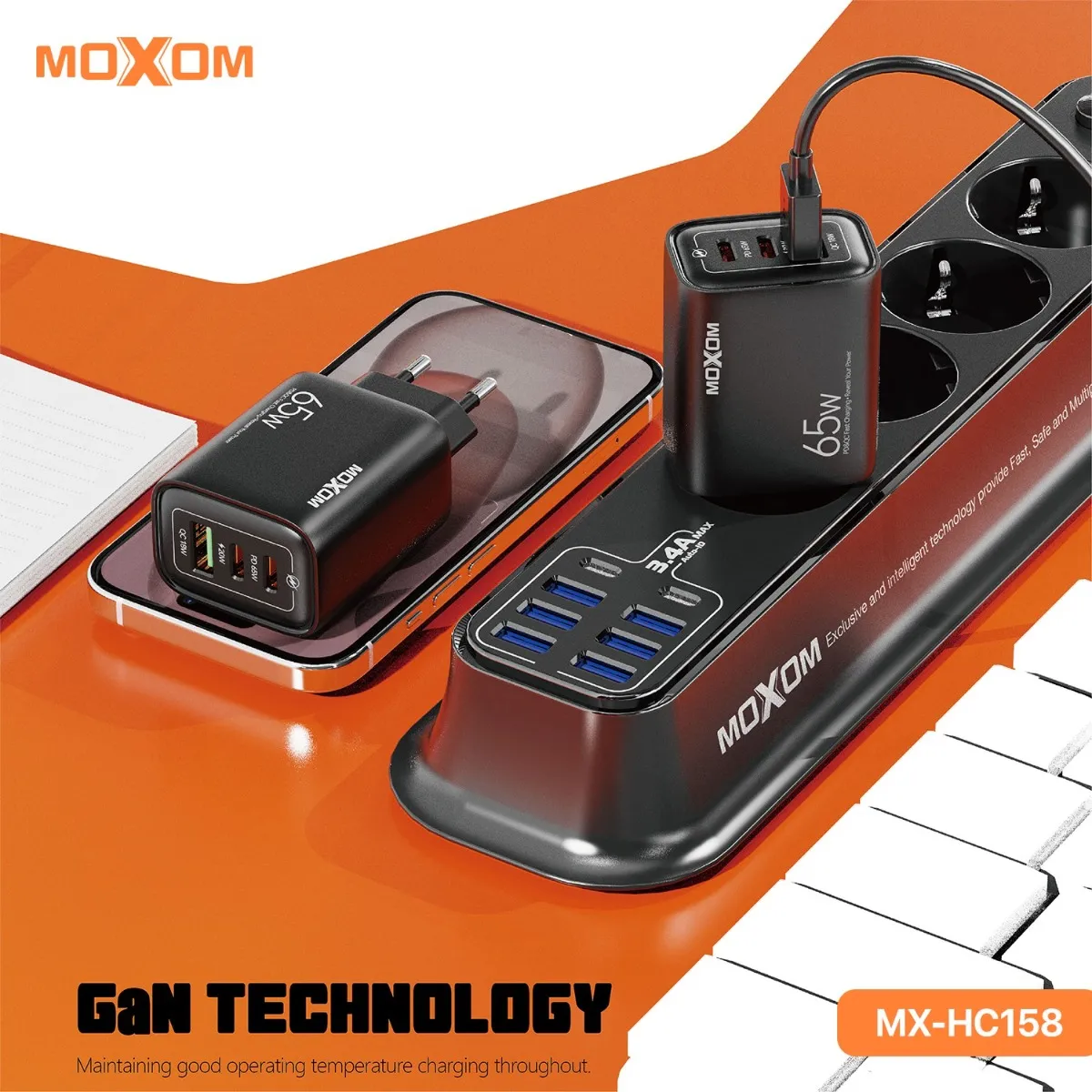شاحن MOXOM MX-HC158 65W PD