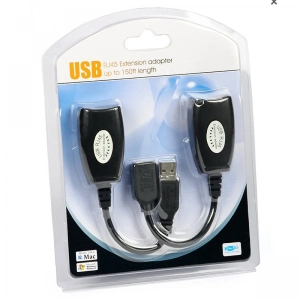 تحويلة  RJ45 Extension Adapter, Extender up to 150 ft