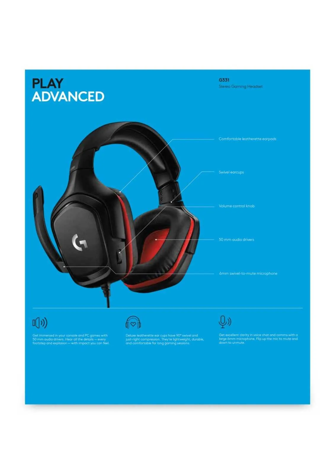سماعة راس Logitech Headset G331
