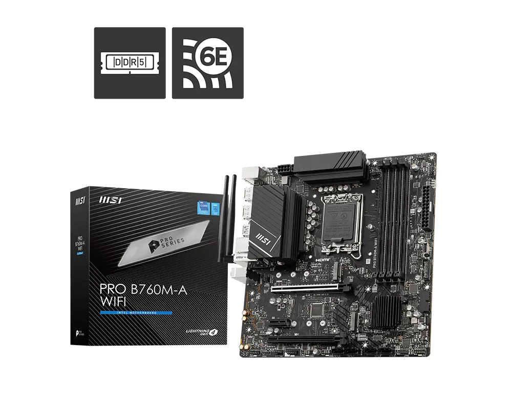 لوحة أم MSI PRO B760M-A DDR5 WIFI