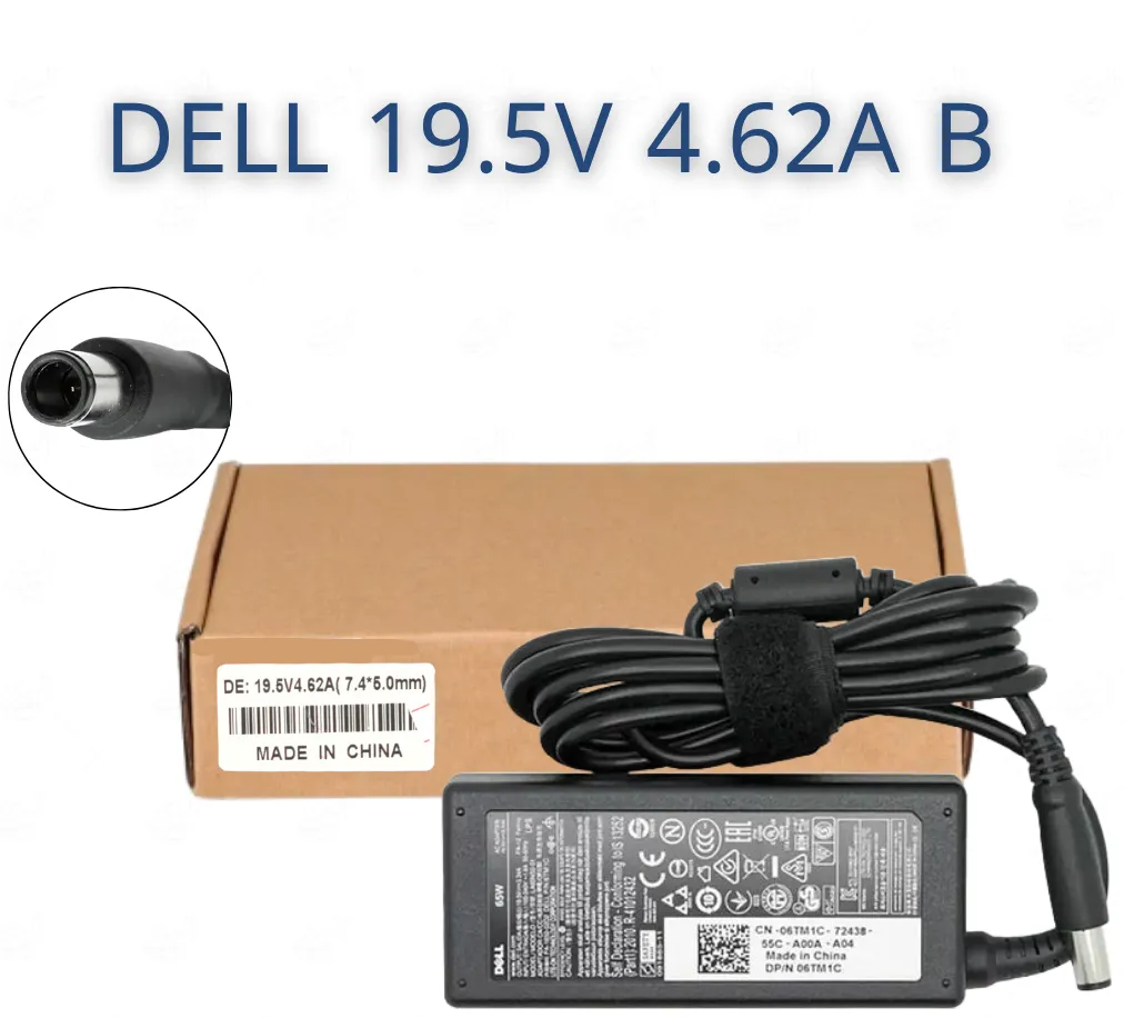 شاحن لابتوب(ابرة عريضة) Dell 90W 19.5V 4.62A