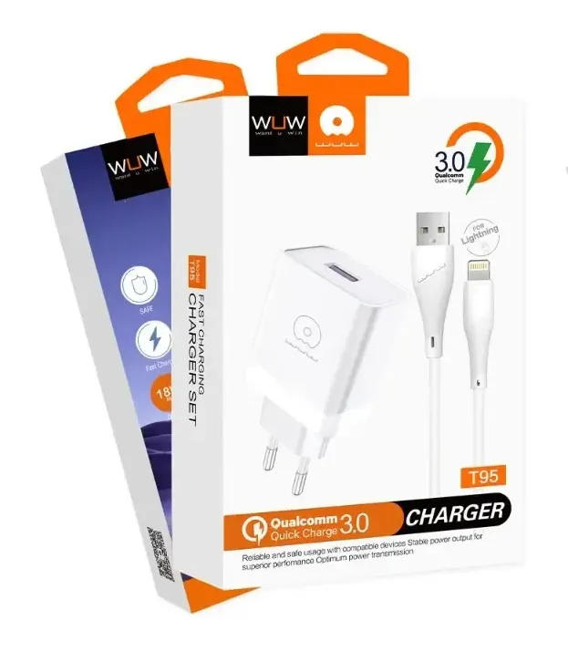 شاحن ايفون WUW T95 18W Lighting
