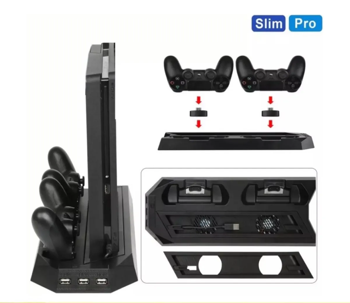 قاعدة تبريد عمودية لجهاز PS4 Slim / Pro