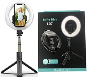 اضاءة سلفي مع قاعدة L07 Ring Light Wireless Selfie Stick Tripod