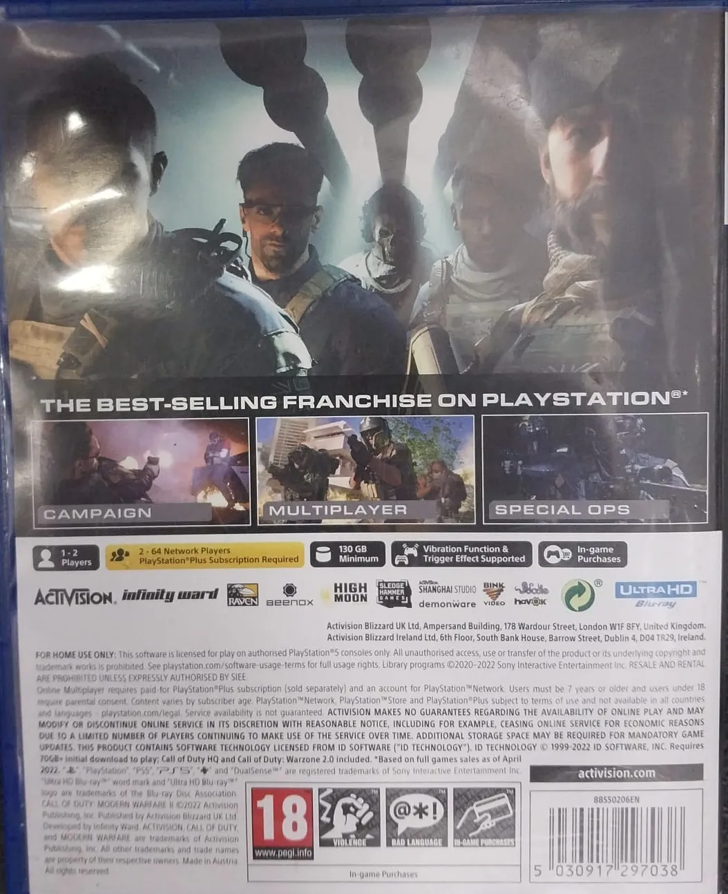 CALL OF DUTY MODERN WAR FARE PS4 CD