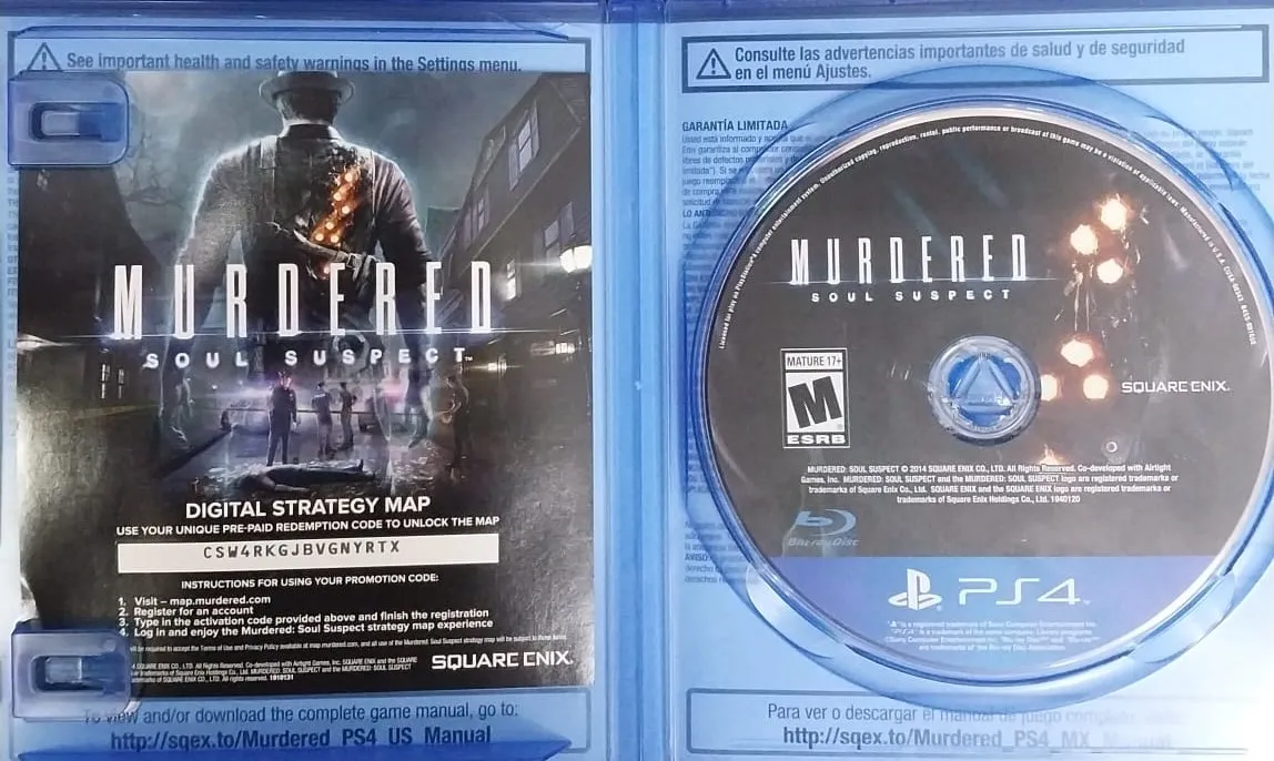 Murdered Soul Suspect PS4 CD