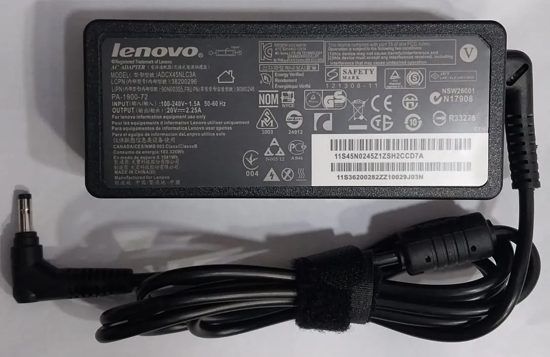شاحن لابتوب LENOVO 45W(20V/2.25A) (4.0*1.7)