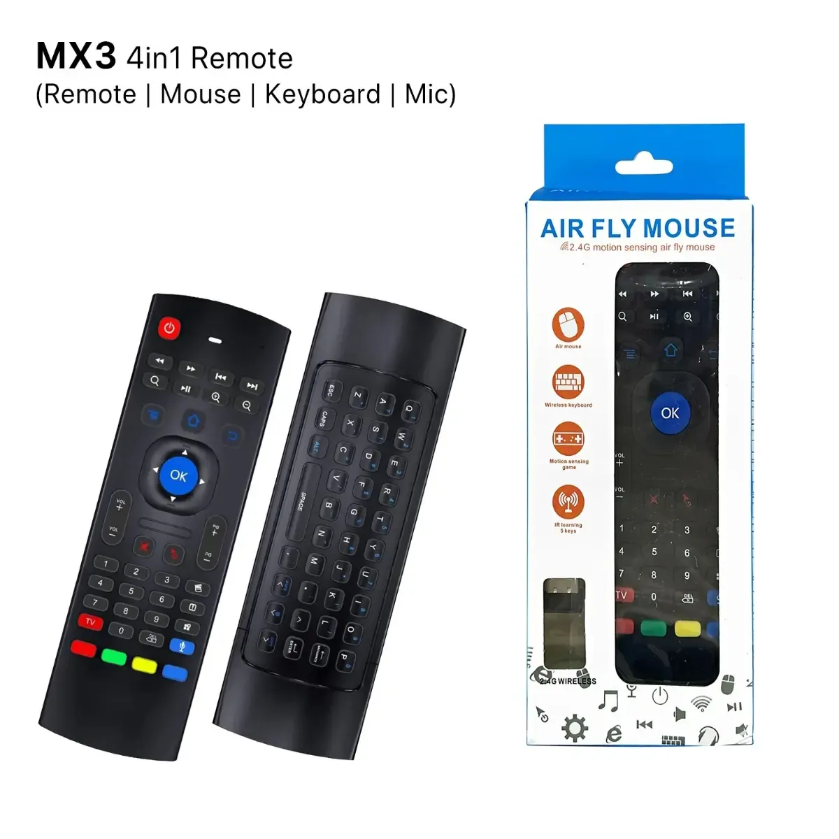 ريموت | ماوس | كيبورد | مايك AIR FLY 4in1