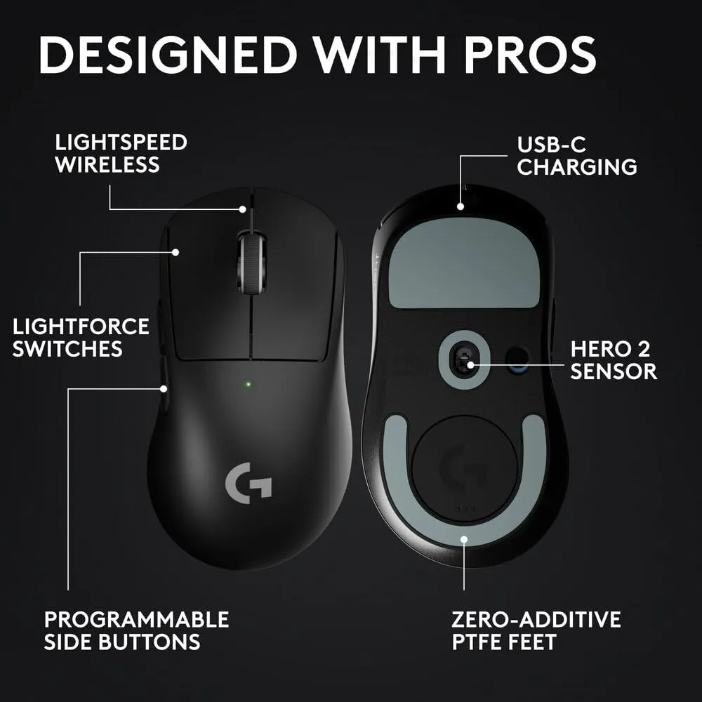 ماوس لاسلكي Logitech G PRO X SUPERLIGHT 2 DEX