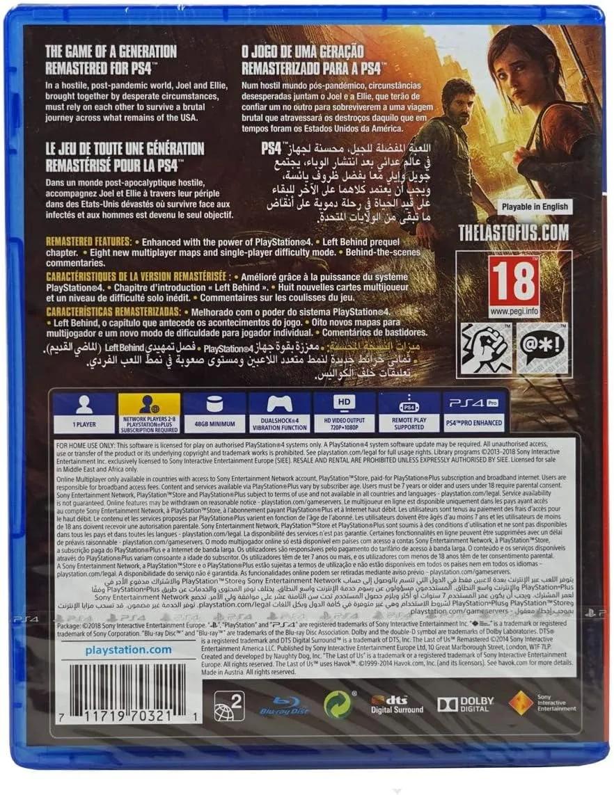 THE LAST OF US PS4 CD