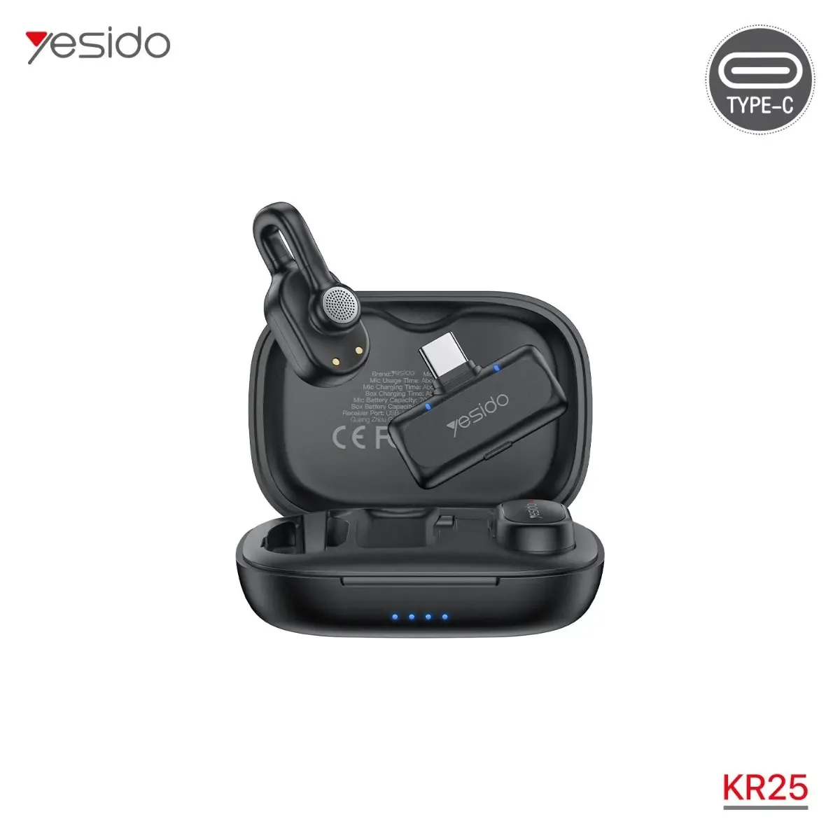 ميكروفون لاسلكي مزدوج للموبايل Yesido KR25 TYPE C