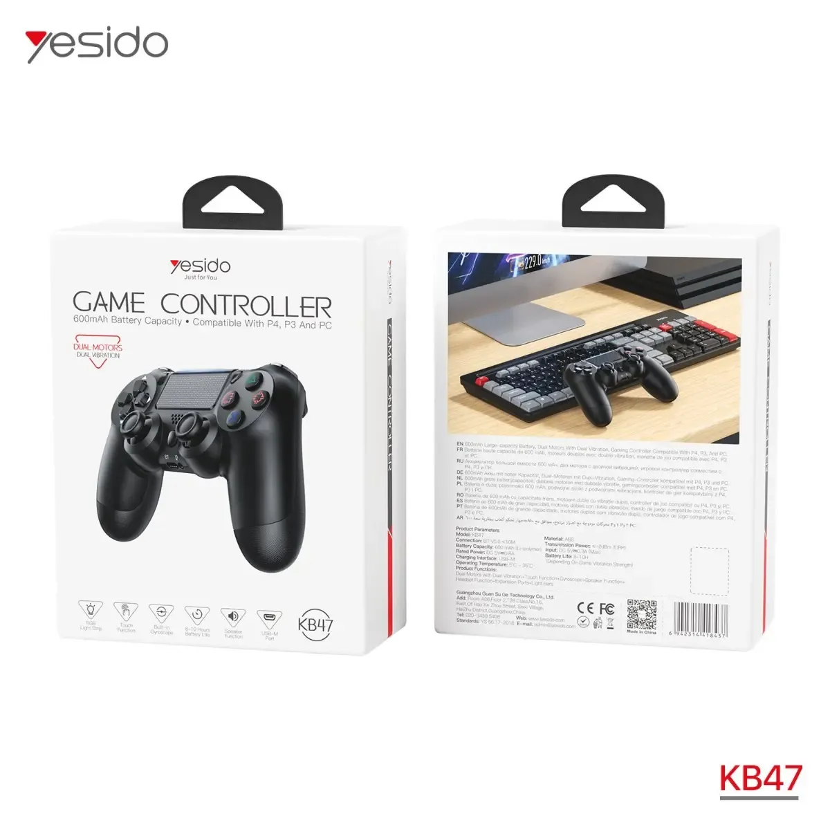 يد تحكم لاسلكي  Yesido KB47 PC/PS4