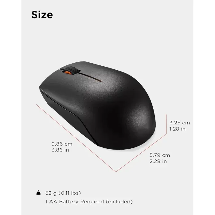ماوس اسود لاسلكي اصلي Lenovo 300