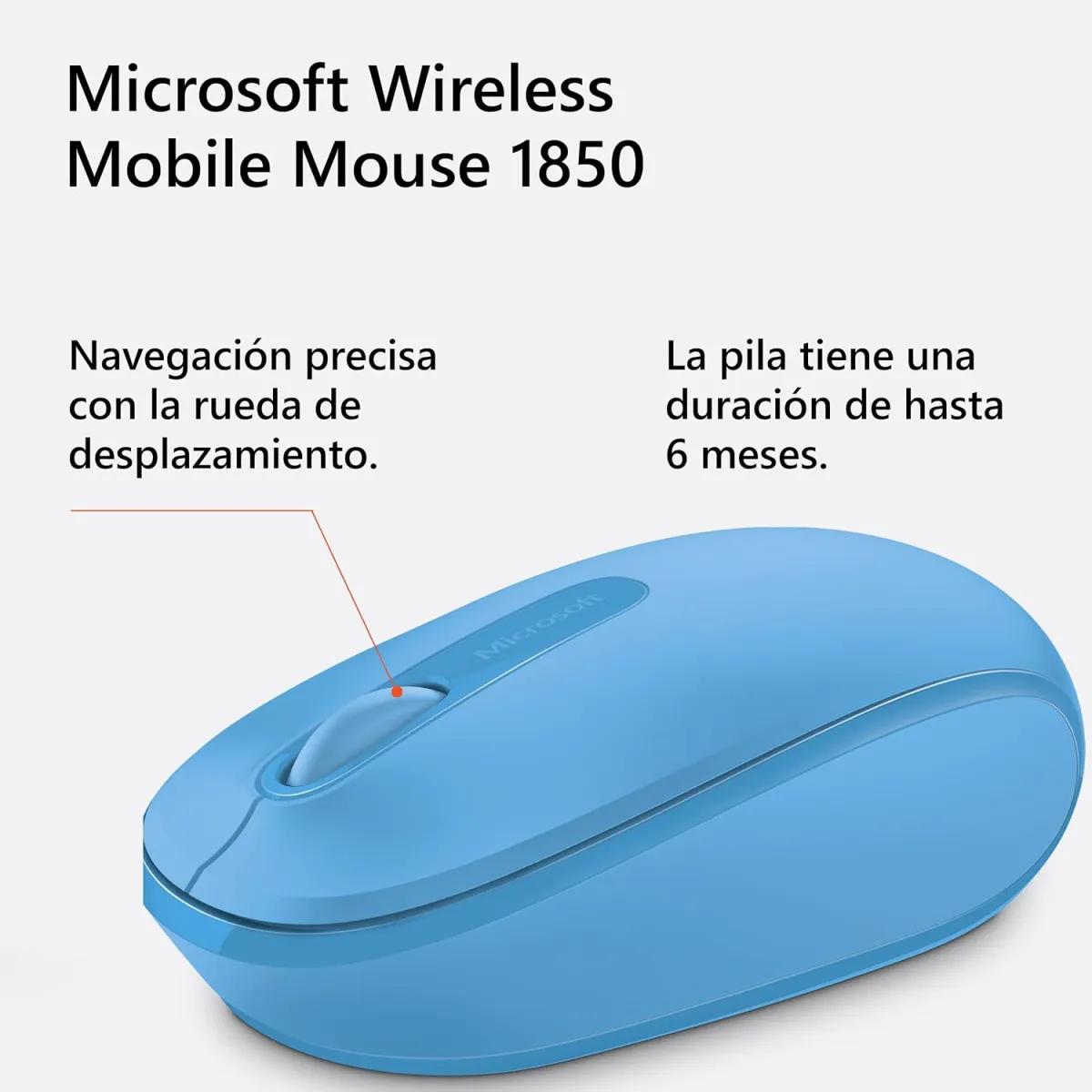 ماوس ازرق لاسلكي اصلي Microsoft 1850
